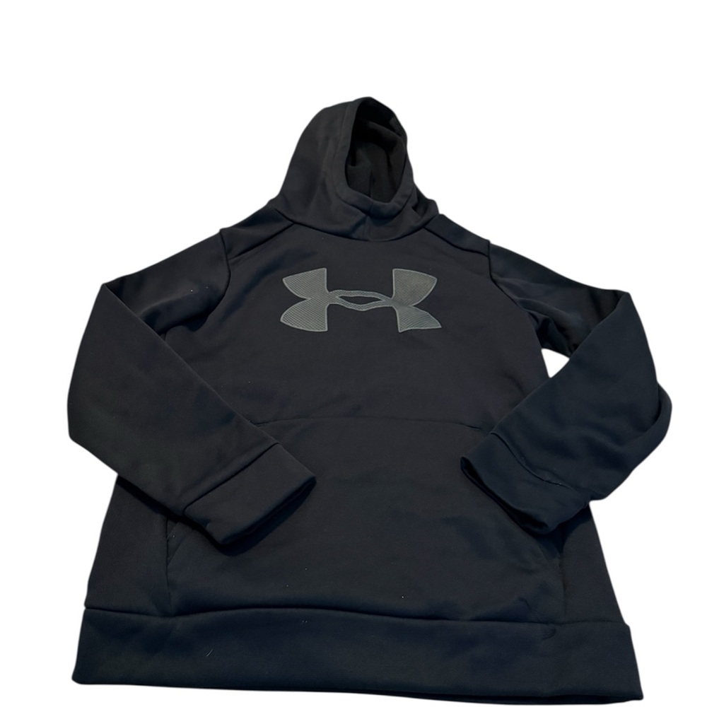 Under Armour Charcoal and Black Pullover Hoodie Boys Medium